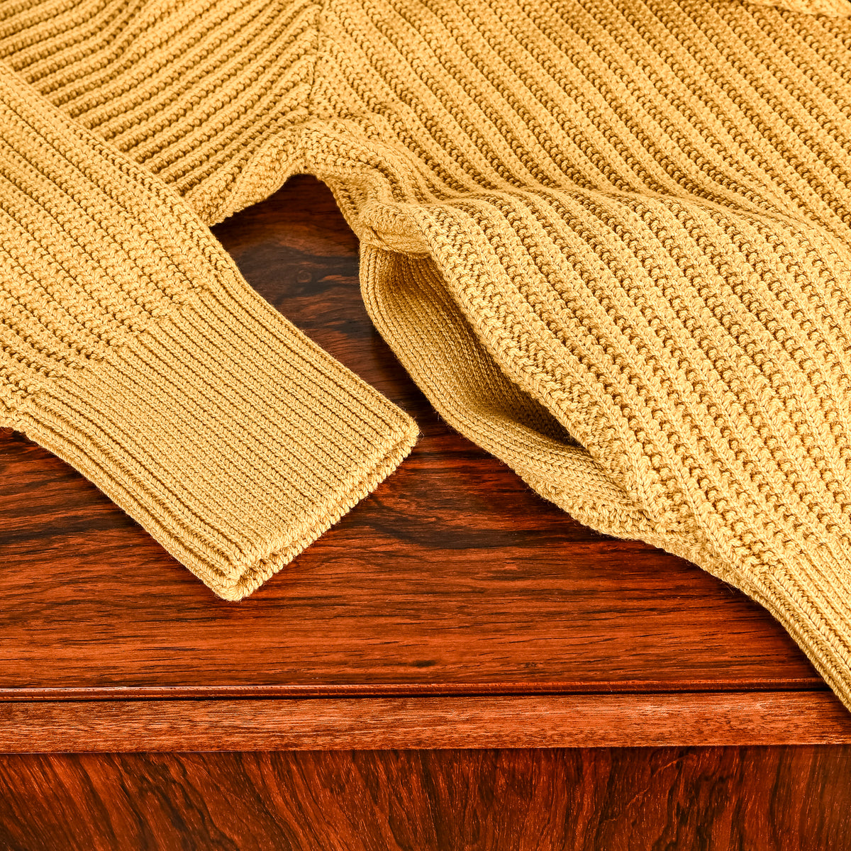 Olde H &amp; Daughter Twist Wool Half Zip Straw