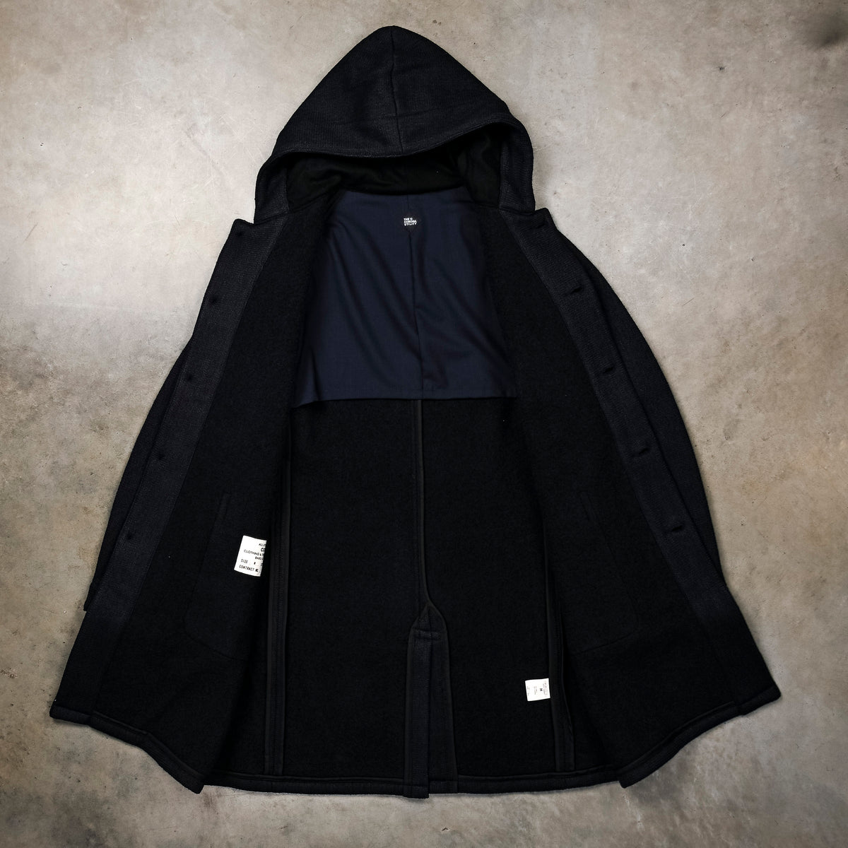 The Corona Utility Up Duster Parka Coat Beach Pile Navy