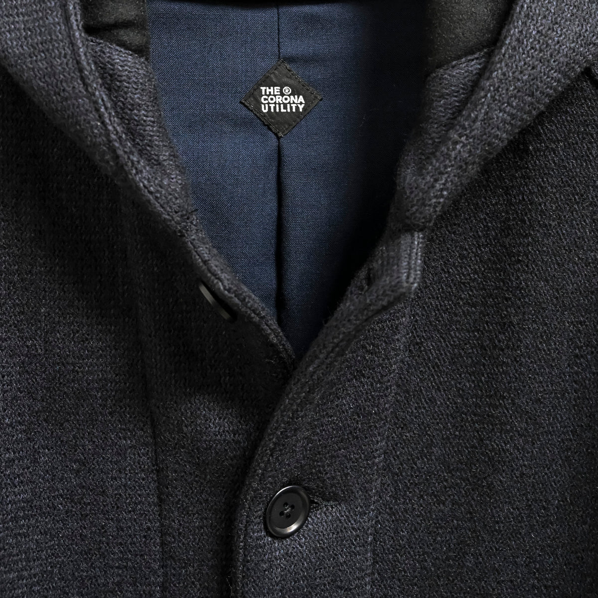 The Corona Utility Up Duster Parka Coat Beach Pile Navy