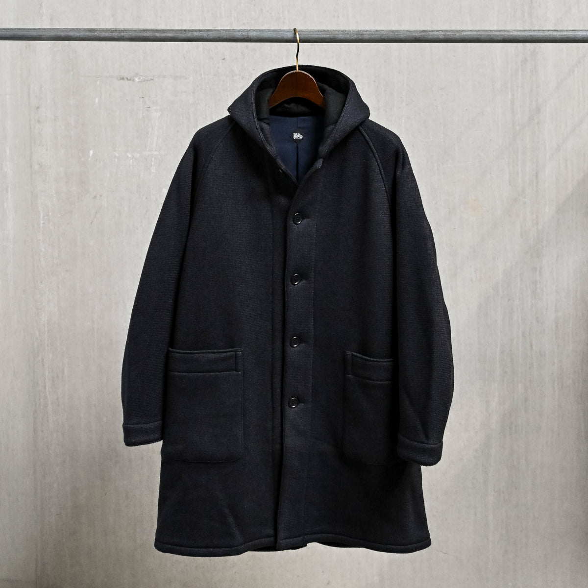 The Corona Utility Up Duster Parka Coat Beach Pile Navy