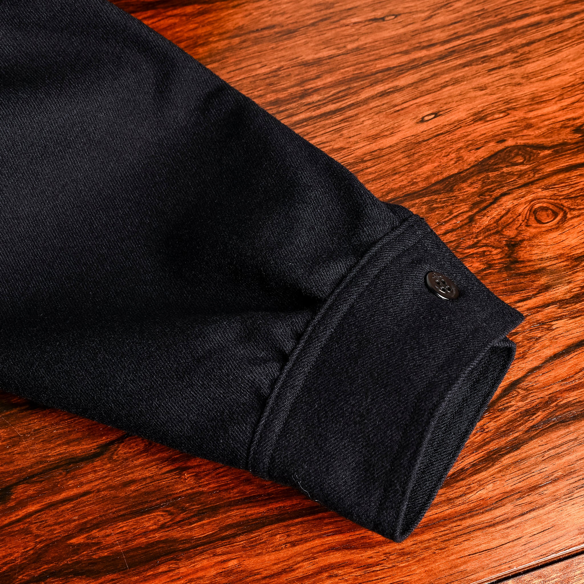 The Real McCoy's U.S.N. Wool Blue Flannel Shirt Navy