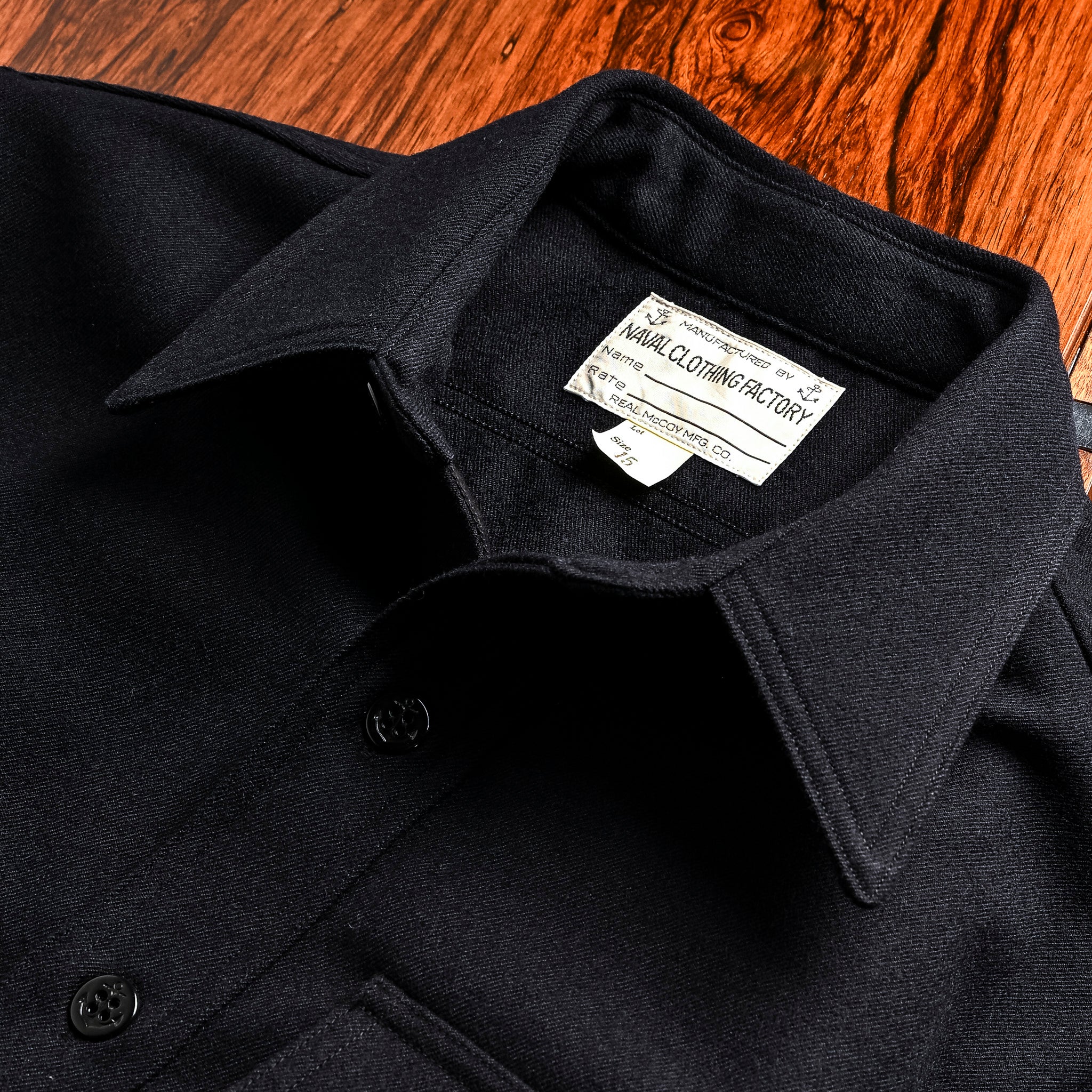 美品 リアルマッコイズ CPOシャツ NAVAL CLOTHING McCOYS The Real McCoy's U.S.N. Wool Blue Flannel Shirt Navy – Frans Boone