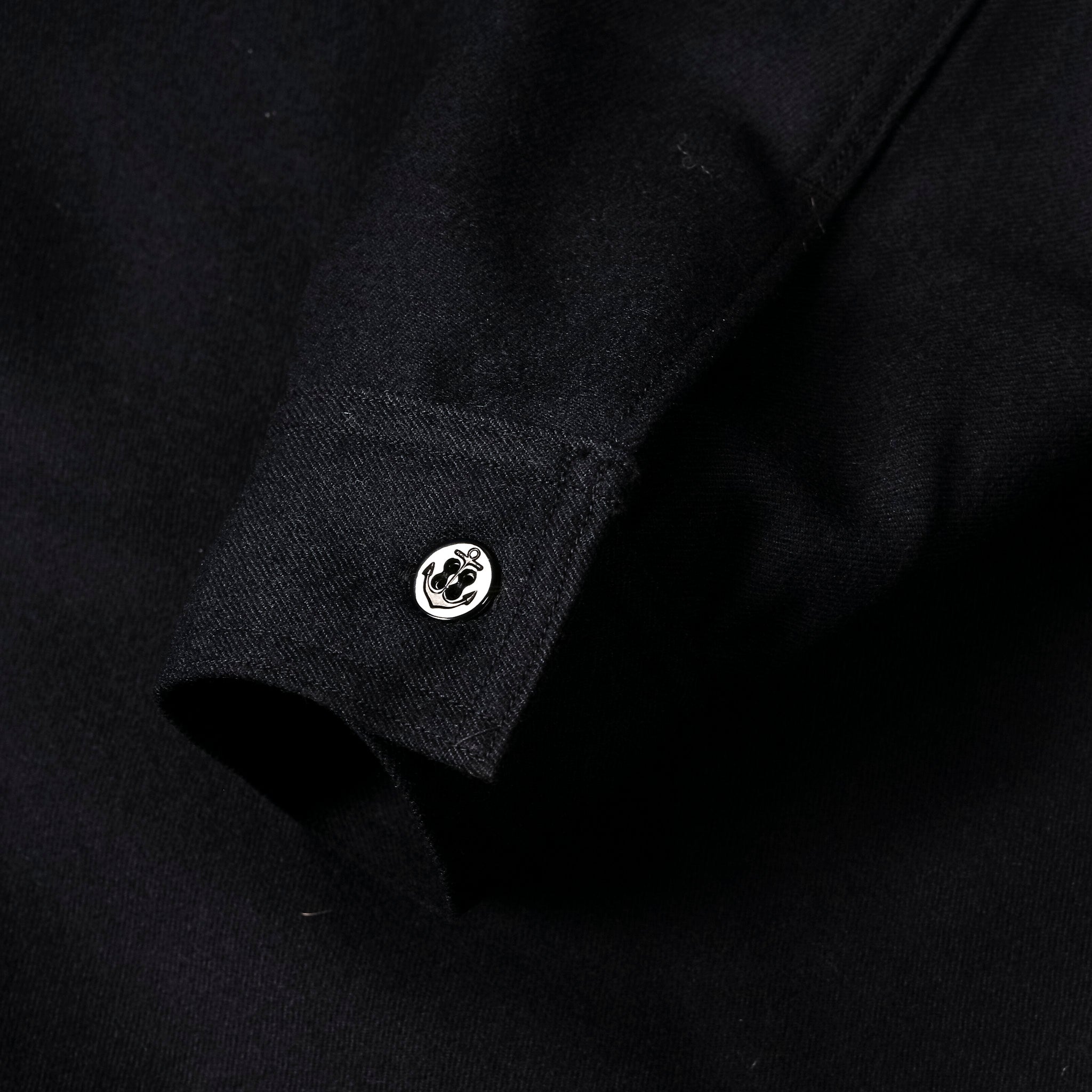 The Real McCoy's U.S.N. Wool Blue Flannel Shirt Navy