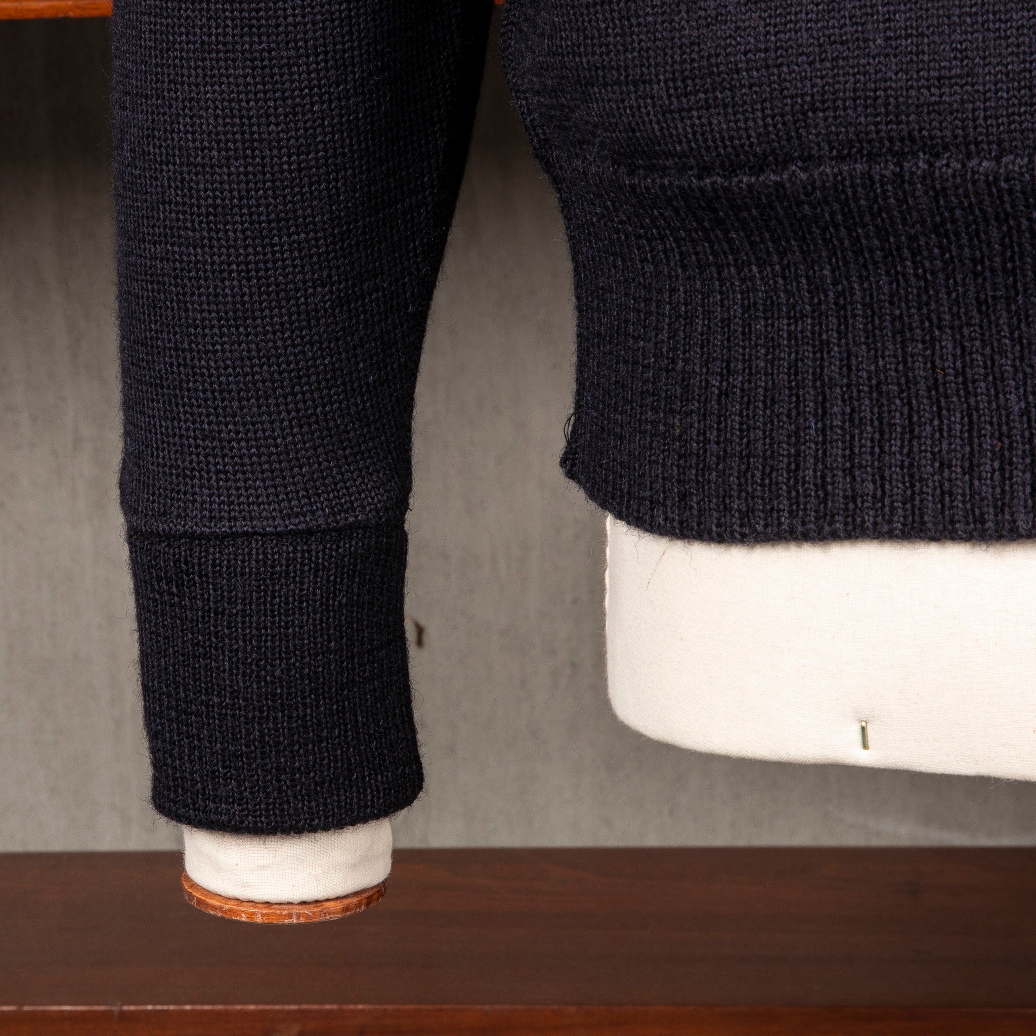 The Real McCoy&#39;s U.S.N. Blue Wool Jersey