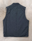 Stone Island Ghost Cotton Linen Canvas Quilted-TC Vest Slate Blue