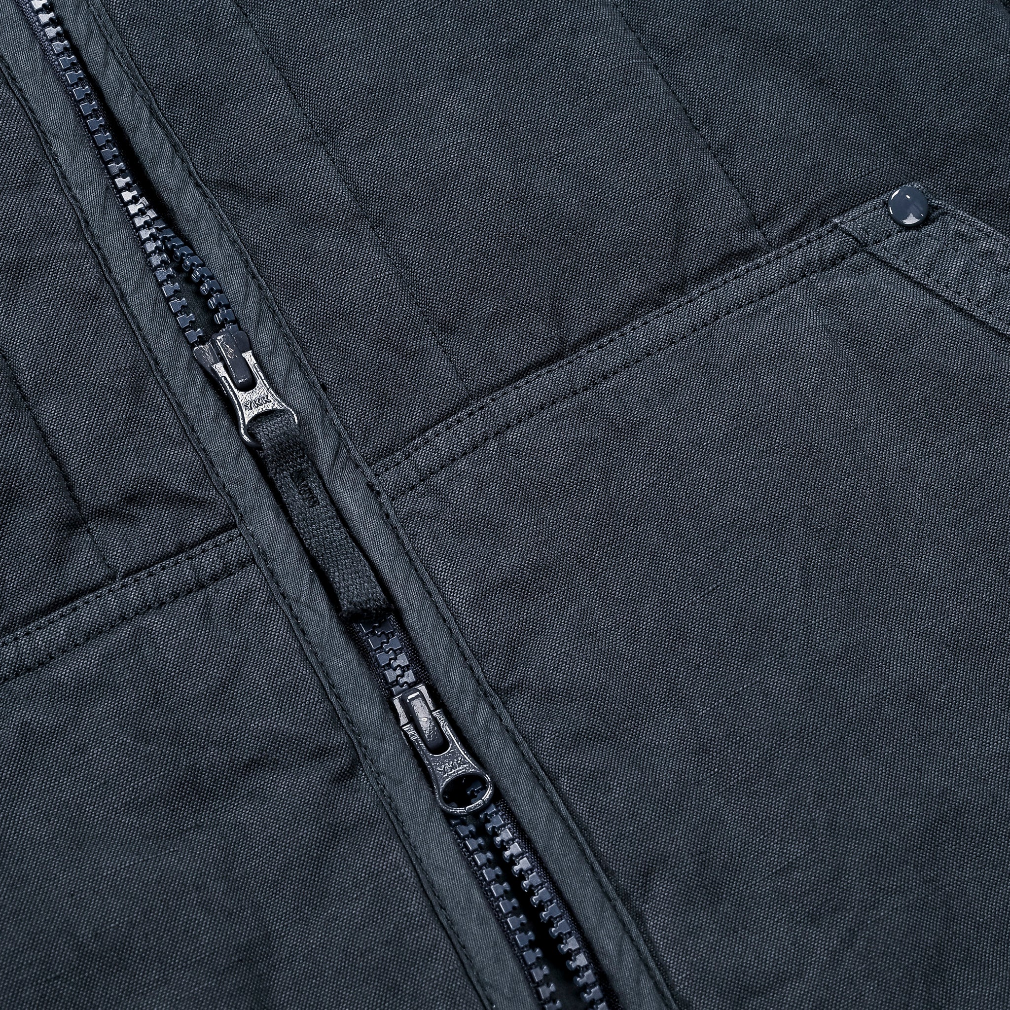 Stone Island Ghost Cotton Linen Canvas Quilted-TC Vest Slate Blue