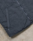Stone Island Ghost Cotton Linen Canvas Quilted-TC Vest Slate Blue
