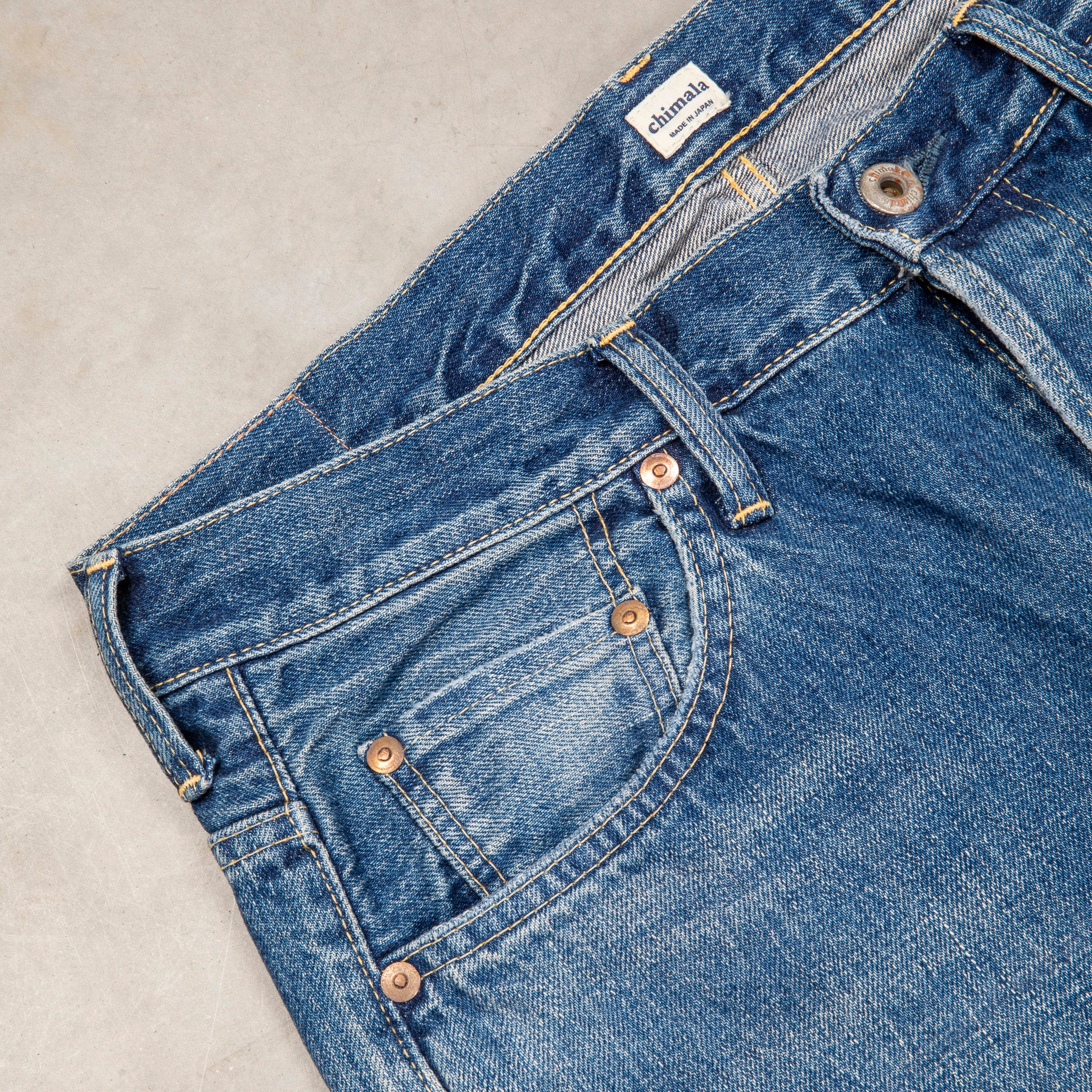 Chimala 13.5 Oz Denim Vintage Ankle Cut Medium Wash