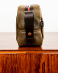 Croots Vintage Canvas Wash bag Olive
