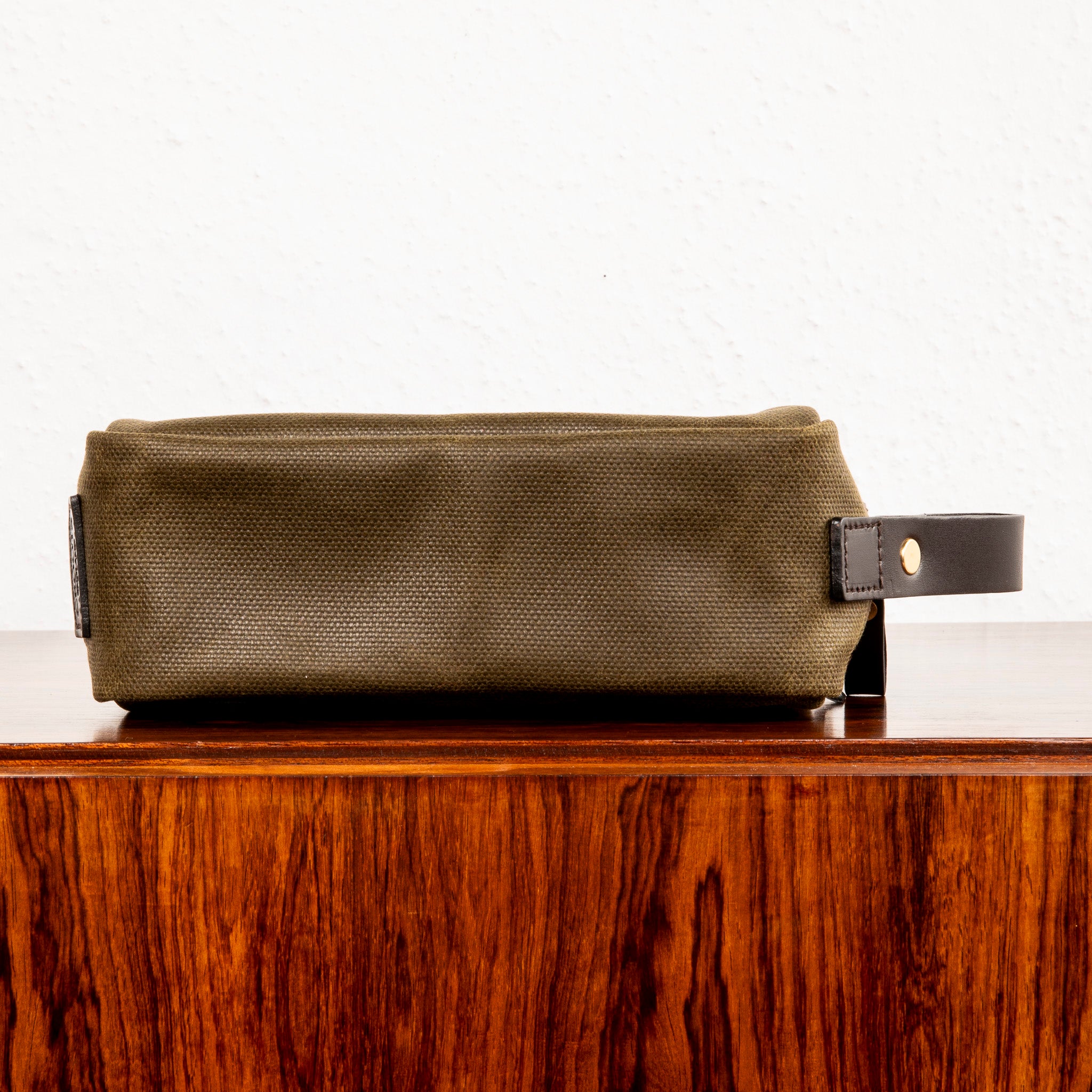 Croots Vintage Canvas Wash bag Olive