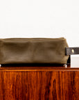 Croots Vintage Canvas Wash bag Olive