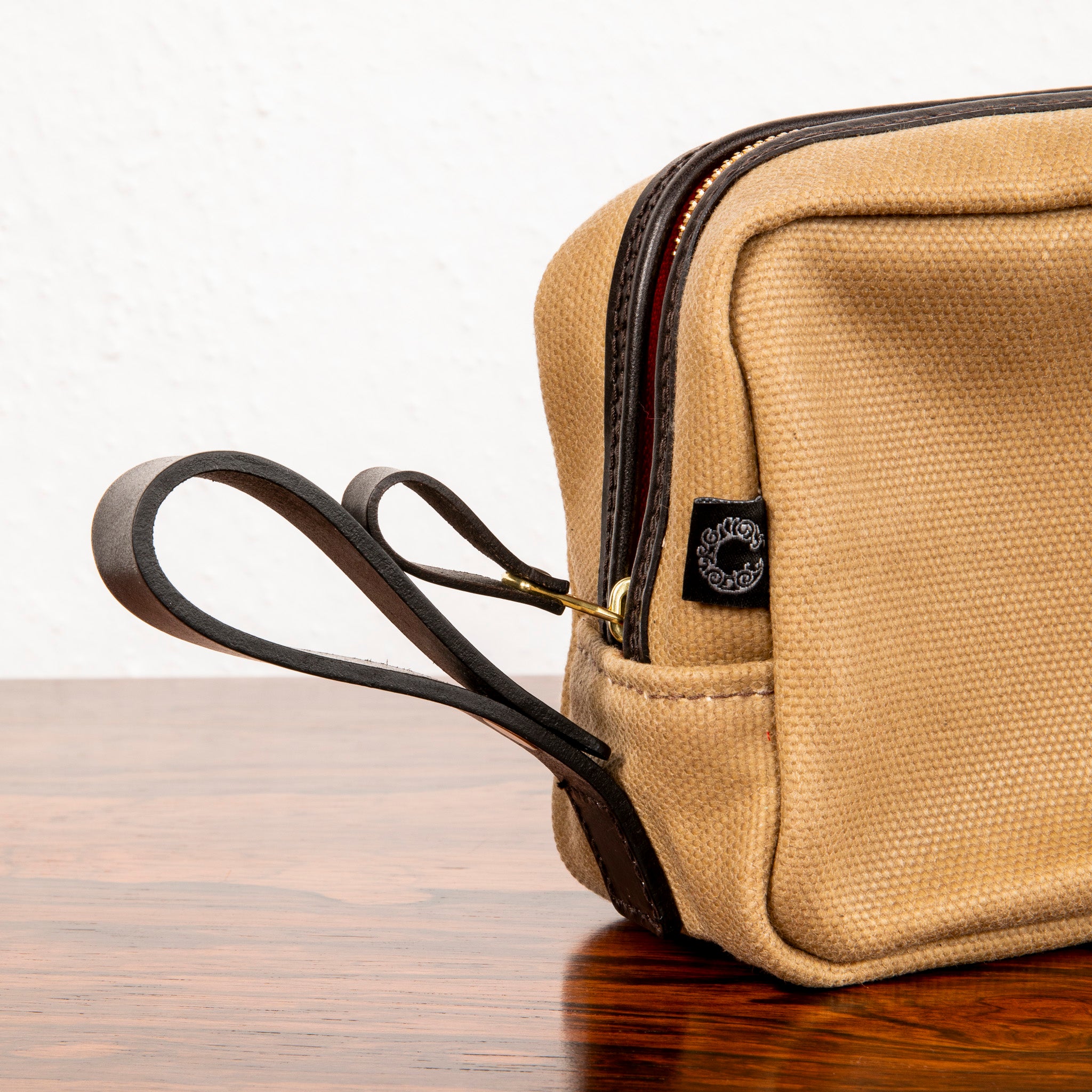 Croots Vintage Canvas Wash Bag Sand