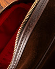 Croots Suede Wash Bag Brown