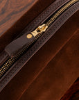 Croots Suede Wash Bag Brown
