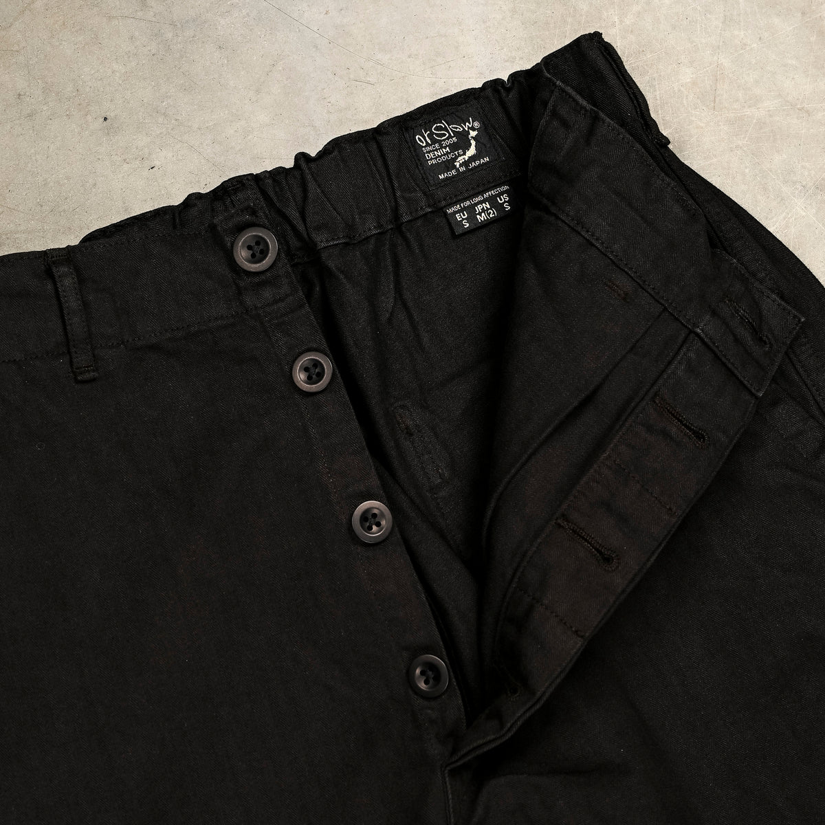 Orslow Wide Fit French Work Pants Black
