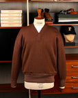 Olde Homesteader Extra Cotton Fleece Y-Neck Brown Heather