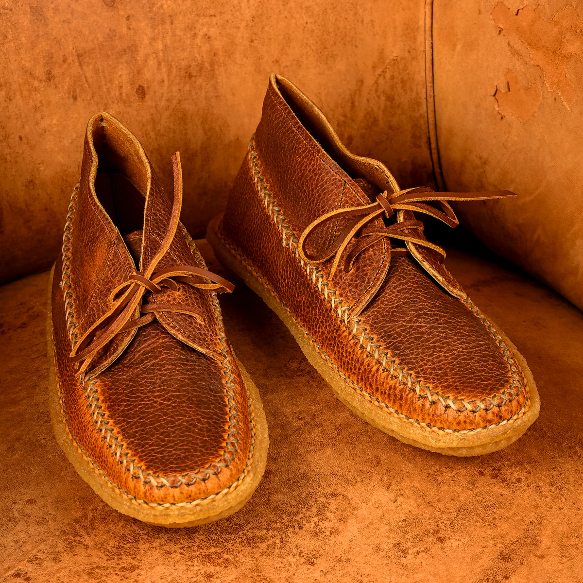 Yuketen All Handsewn Maine Guide Chukka W/ Kiltie on Crepe BK Grizzly