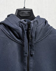 Stone Island Zip-up Hoodie Oversized-fit Blue Navy