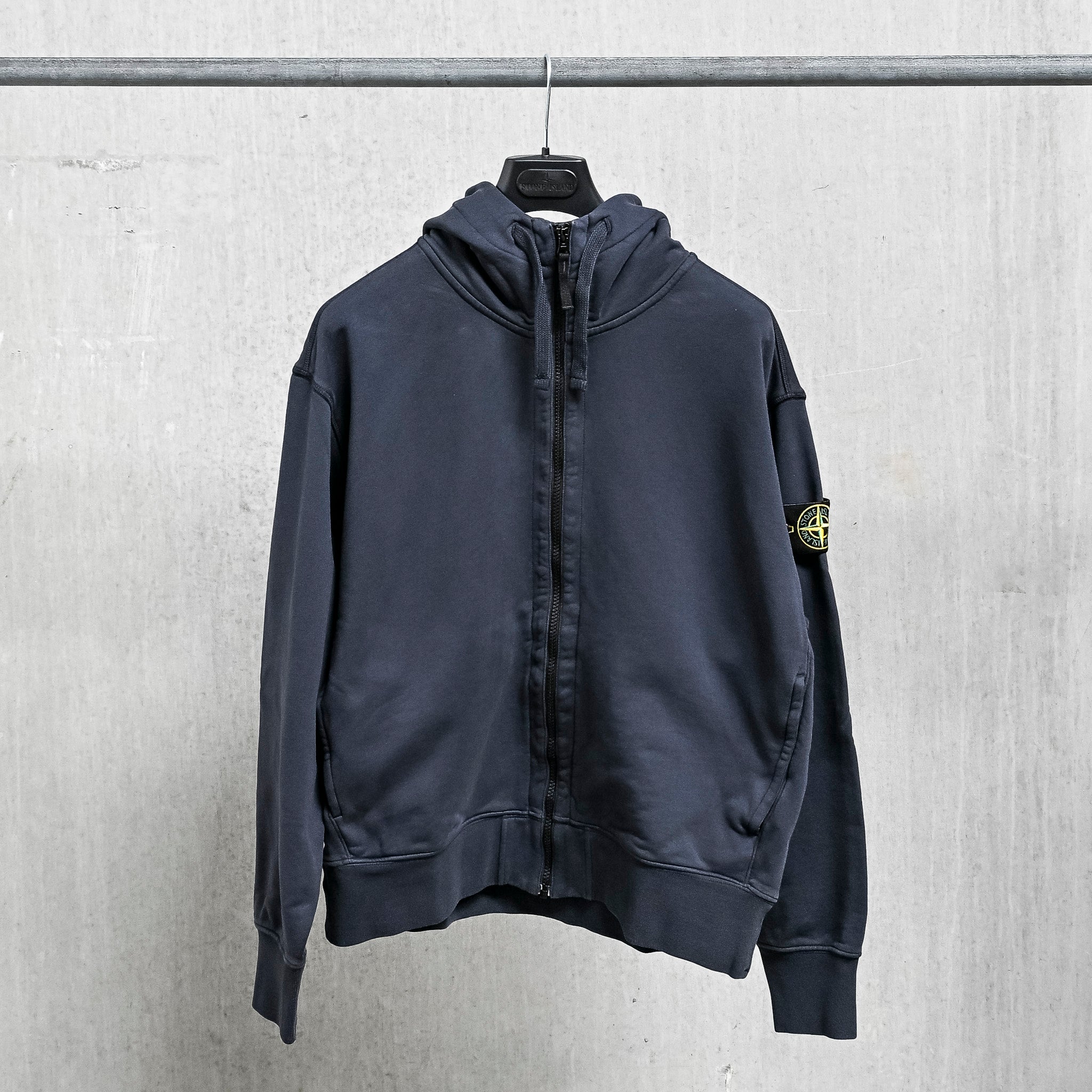 Stone Island Zip-up Hoodie Oversized-fit Blue Navy – Frans Boone Store