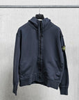 Stone Island Zip-up Hoodie Oversized-fit Blue Navy