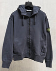 Stone Island Zip-up Hoodie Oversized-fit Blue Navy
