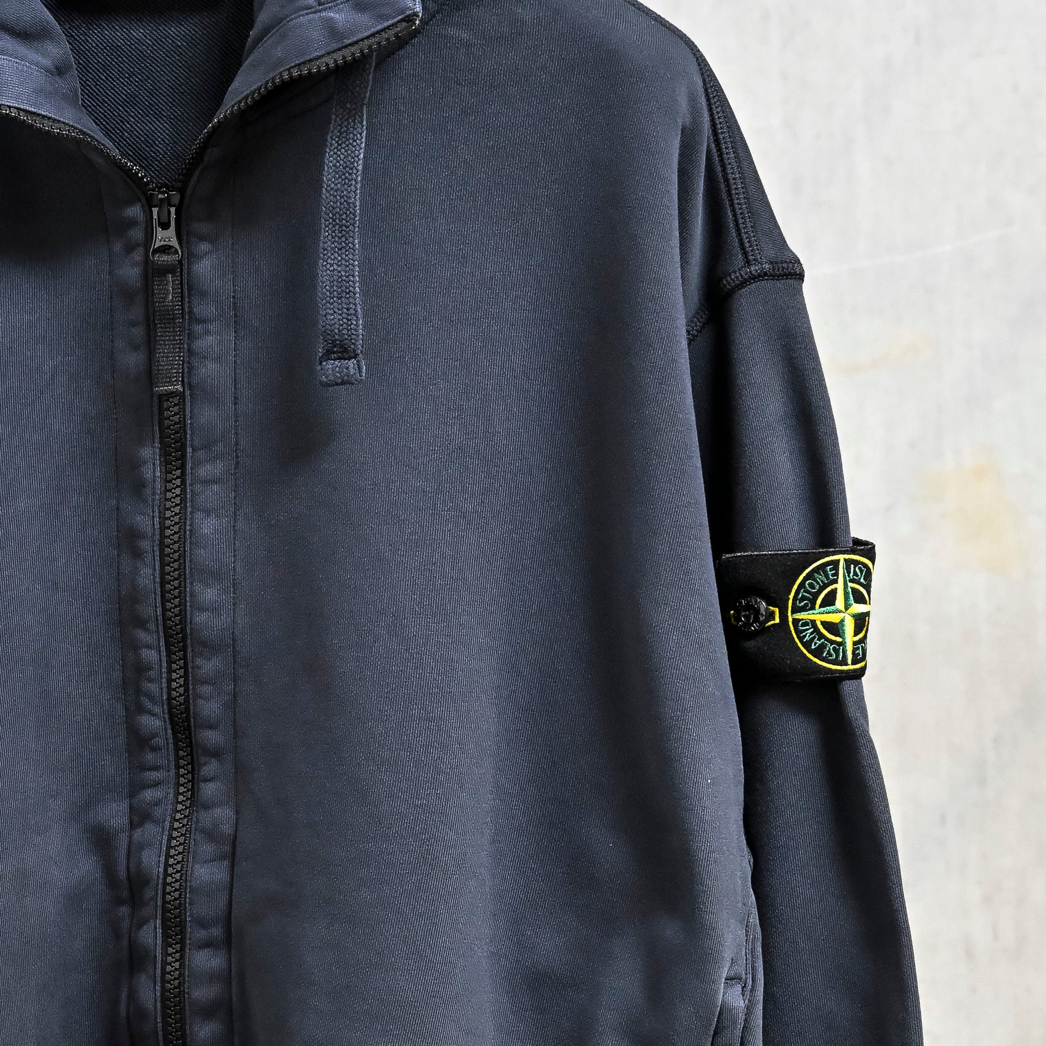 Stone Island Zip-up Hoodie Oversized-fit Blue Navy – Frans Boone Store
