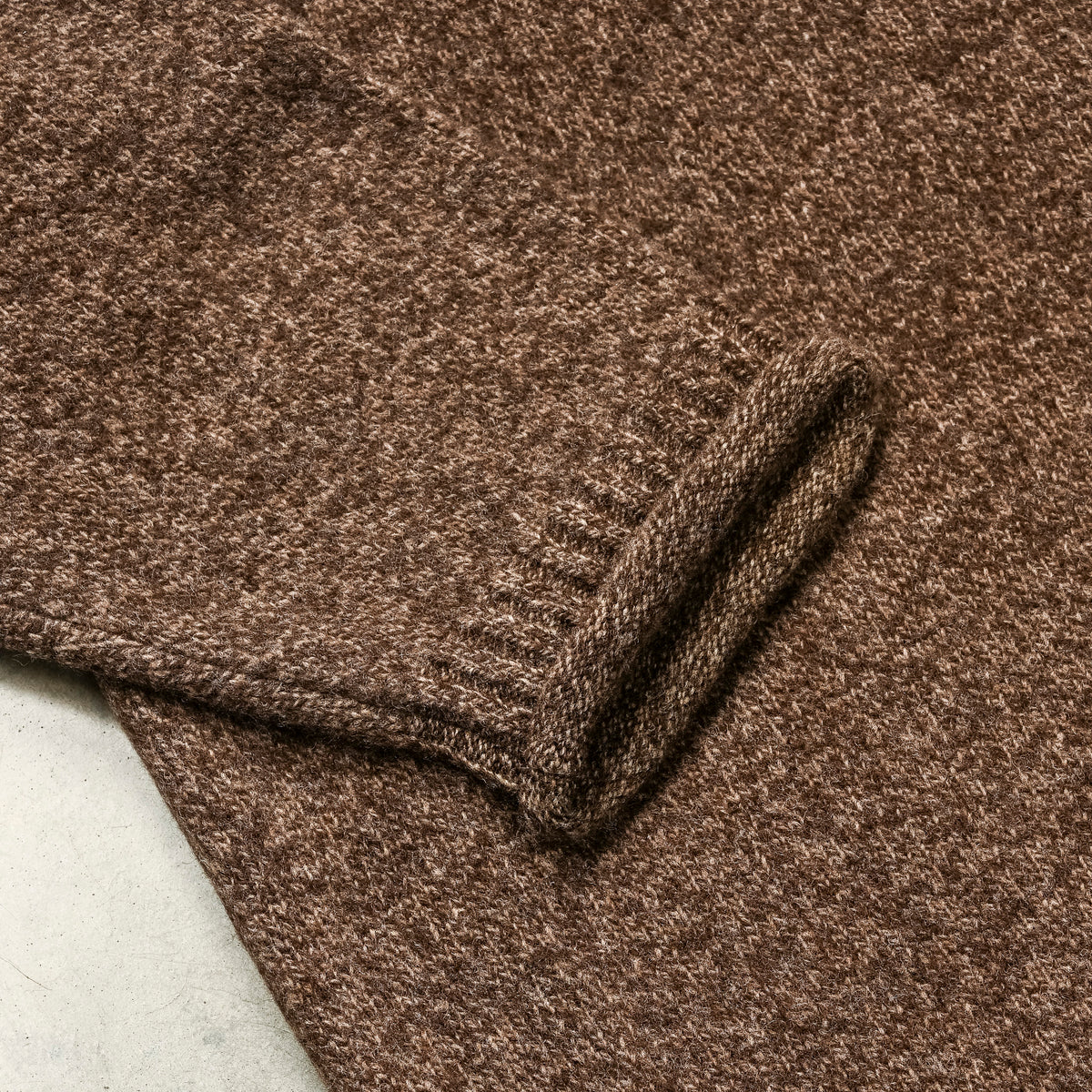 Olde H &amp; Daughter Wool Cashmere Zip Polo Fuzz