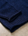 Olde H & Daughter Wool Cashmere Zip Polo Midnite