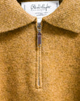 Olde H & Daughter Wool Cashmere Zip Polo Soil