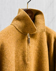 Olde H & Daughter Wool Cashmere Zip Polo Soil