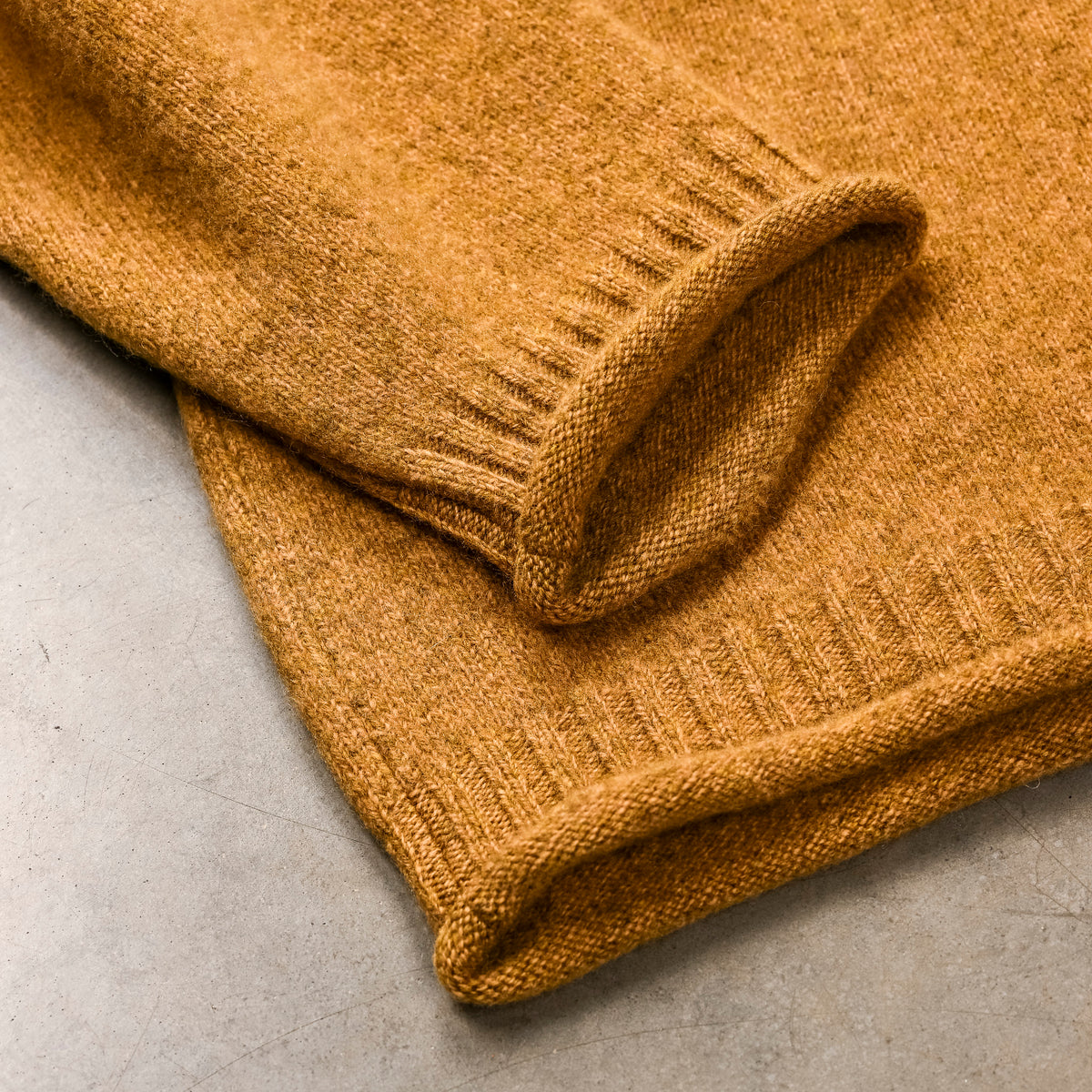 Olde H &amp; Daughter Wool Cashmere Zip Polo Soil
