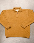 Olde H & Daughter Wool Cashmere Zip Polo Soil
