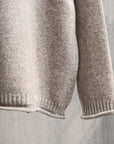 Olde H & Daughter Wool Cashmere Zip Polo Stone