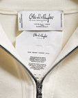 Olde H & Daughter Wool Track Half Zip Ecru