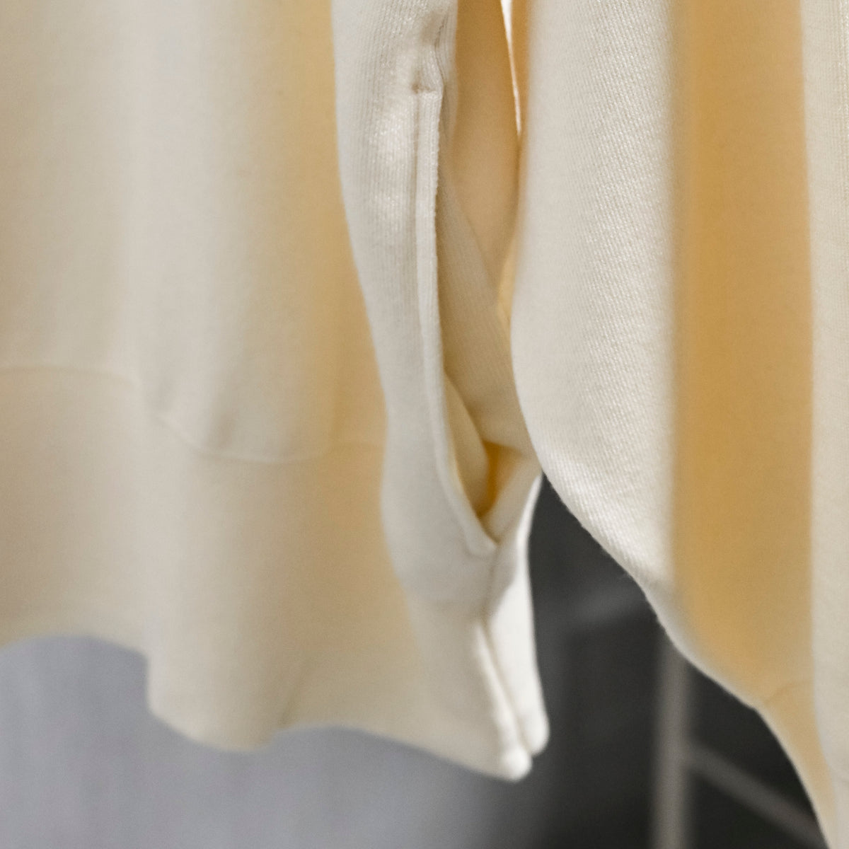 Olde H &amp; Daughter Wool Track Half Zip Ecru