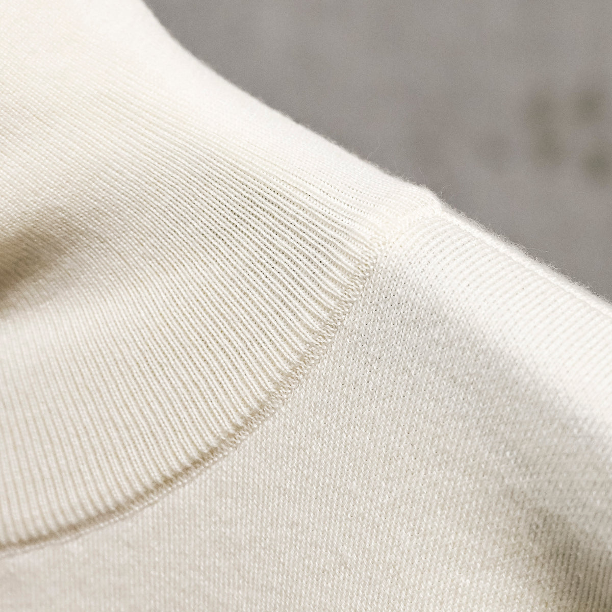 Olde H &amp; Daughter Wool Track Half Zip Ecru