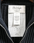 Olde H & Daughter Twist Wool Half Zip Mid Nite
