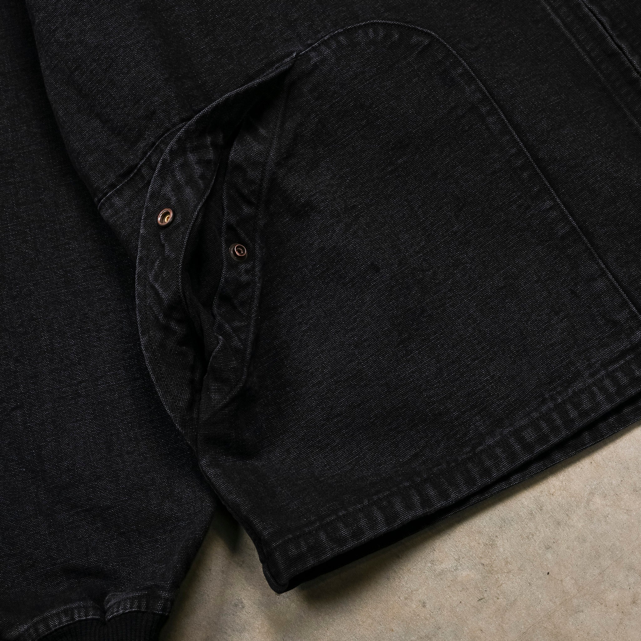 Chimala Canvas Zipup Jacket Sulfur Dyed Black