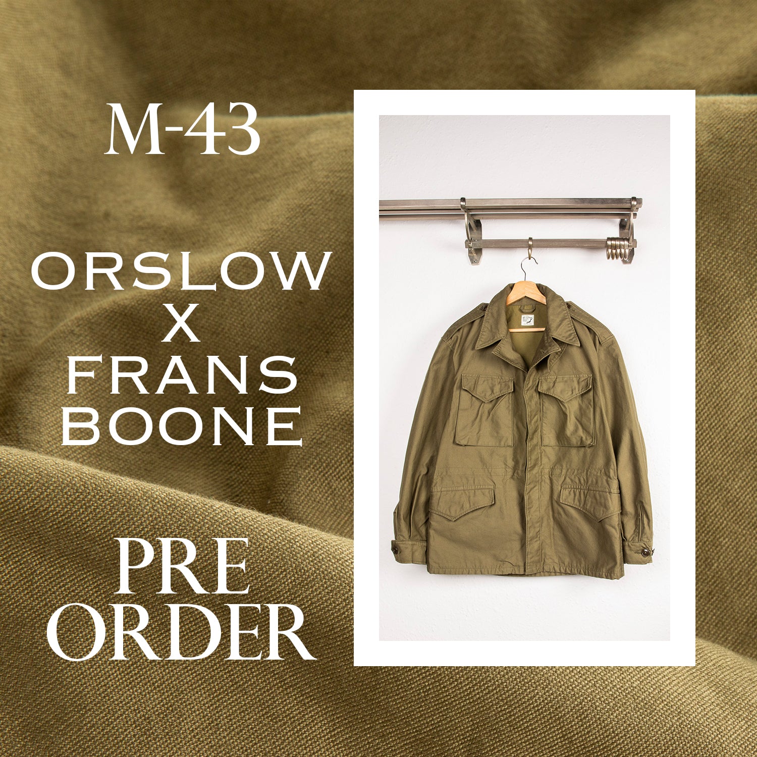 Orslow M-43 Jacket Reversed Sateen Army Green – Frans Boone Store