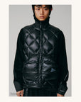 And Wander Diamond Stitch down vest black