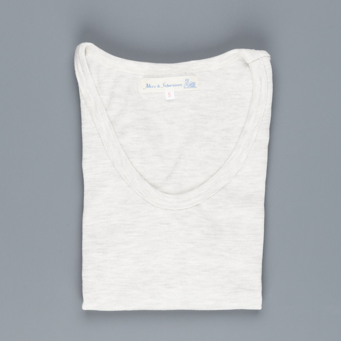 Merz B Schwanen 114V 20'ies V shirt 1 thread maco grey melange