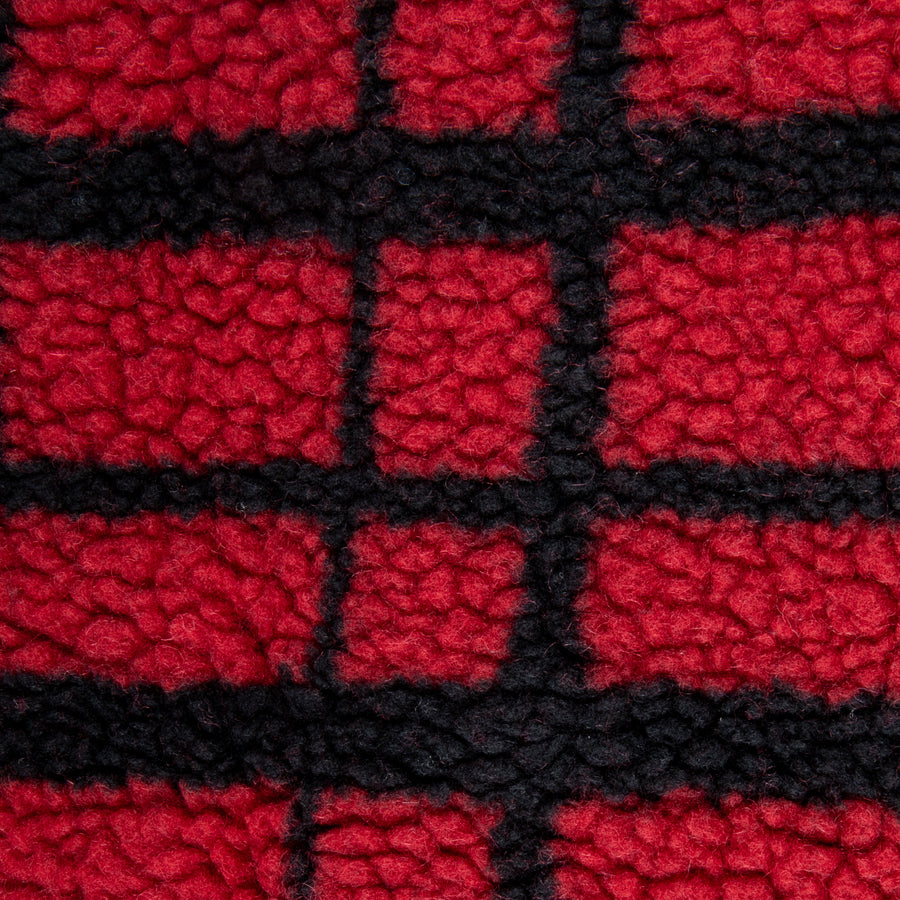 RRL B.B Fleece Vest Red and Black