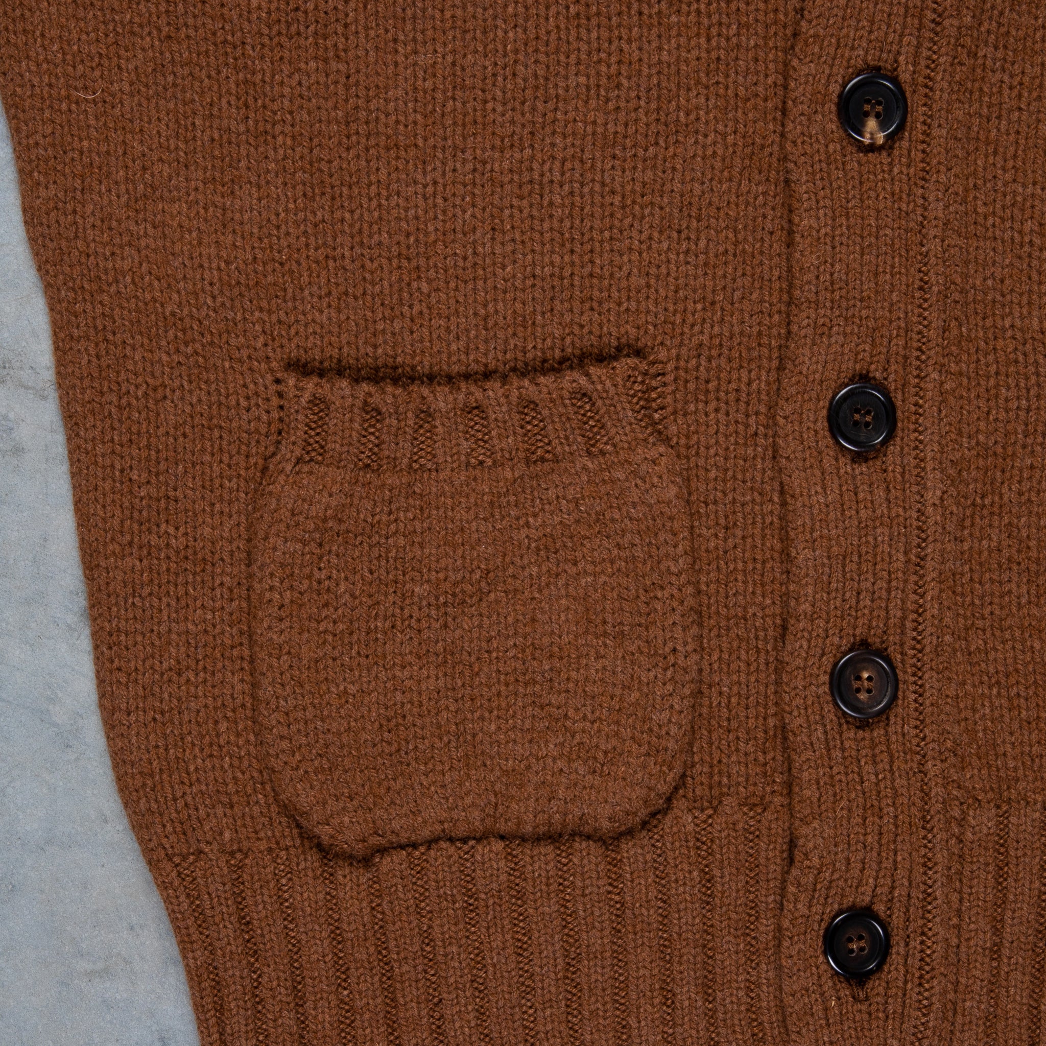 William Lockie x Frans Boone Alain 3-Pocket Cardigan Lambswool Spaniel