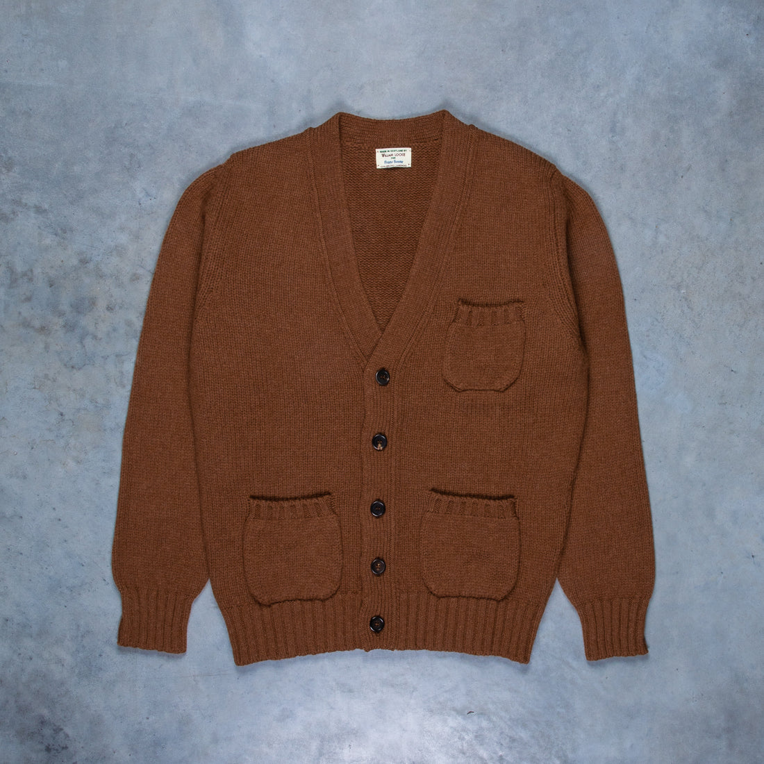 William Lockie x Frans Boone Alain 3-Pocket Cardigan Lambswool Spaniel