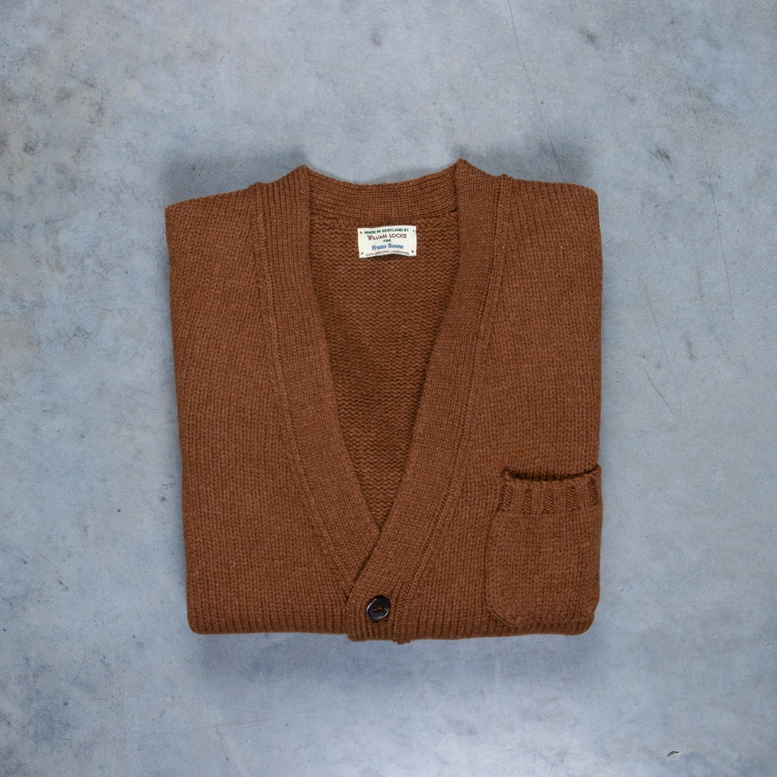 William Lockie x Frans Boone Alain 3-Pocket Cardigan Lambswool Spaniel