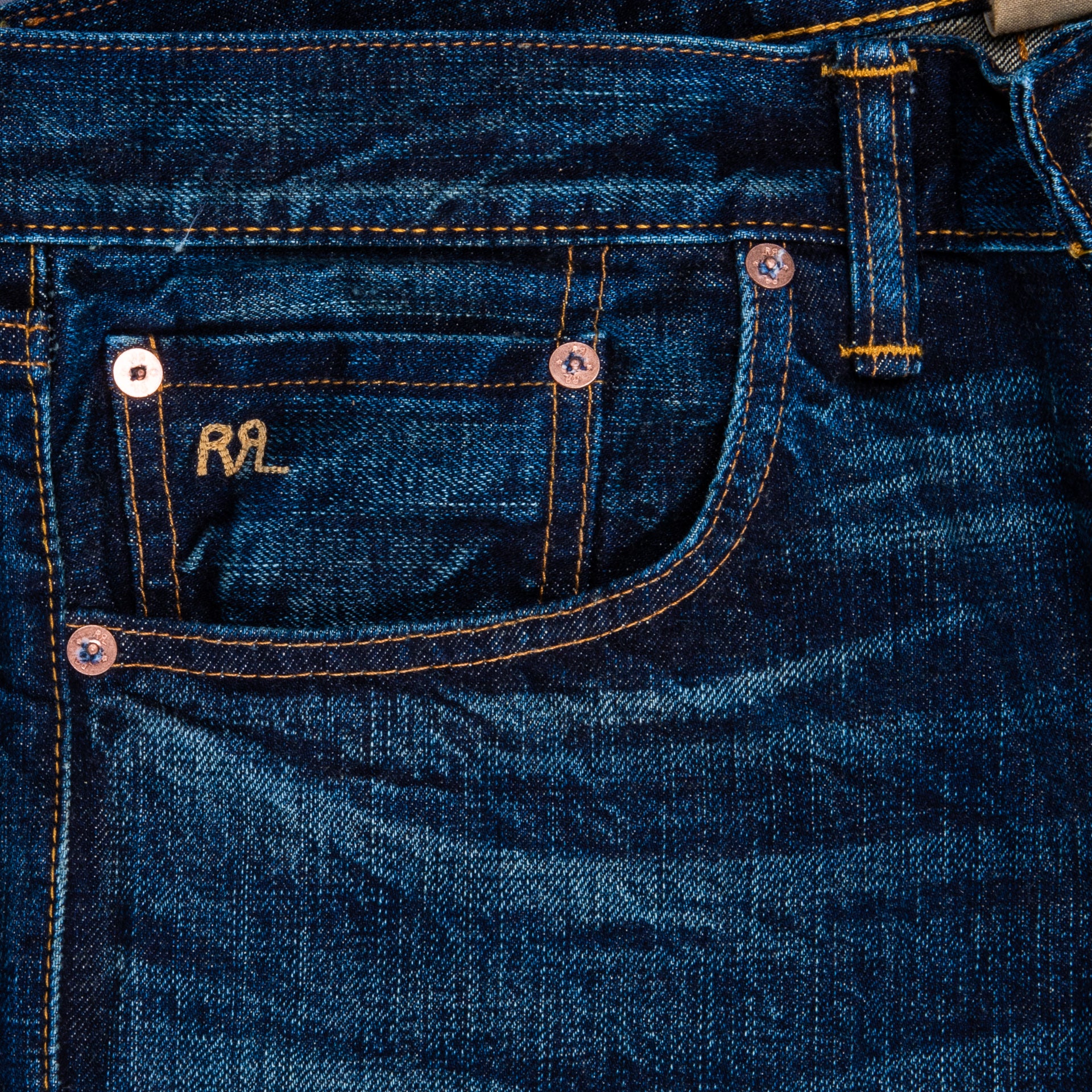 RRL High Slim Jeans Bayview wash