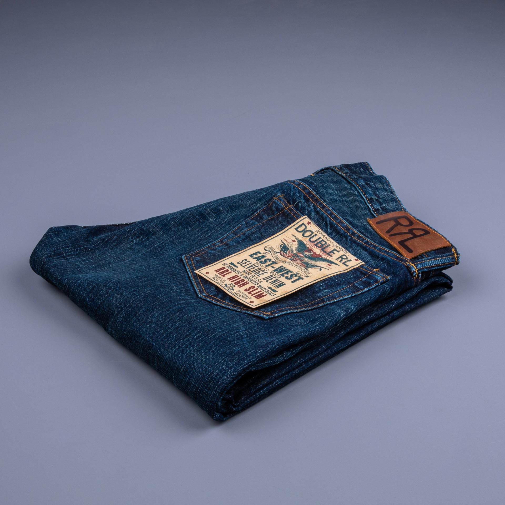 RRL High Slim Jeans Bayview wash