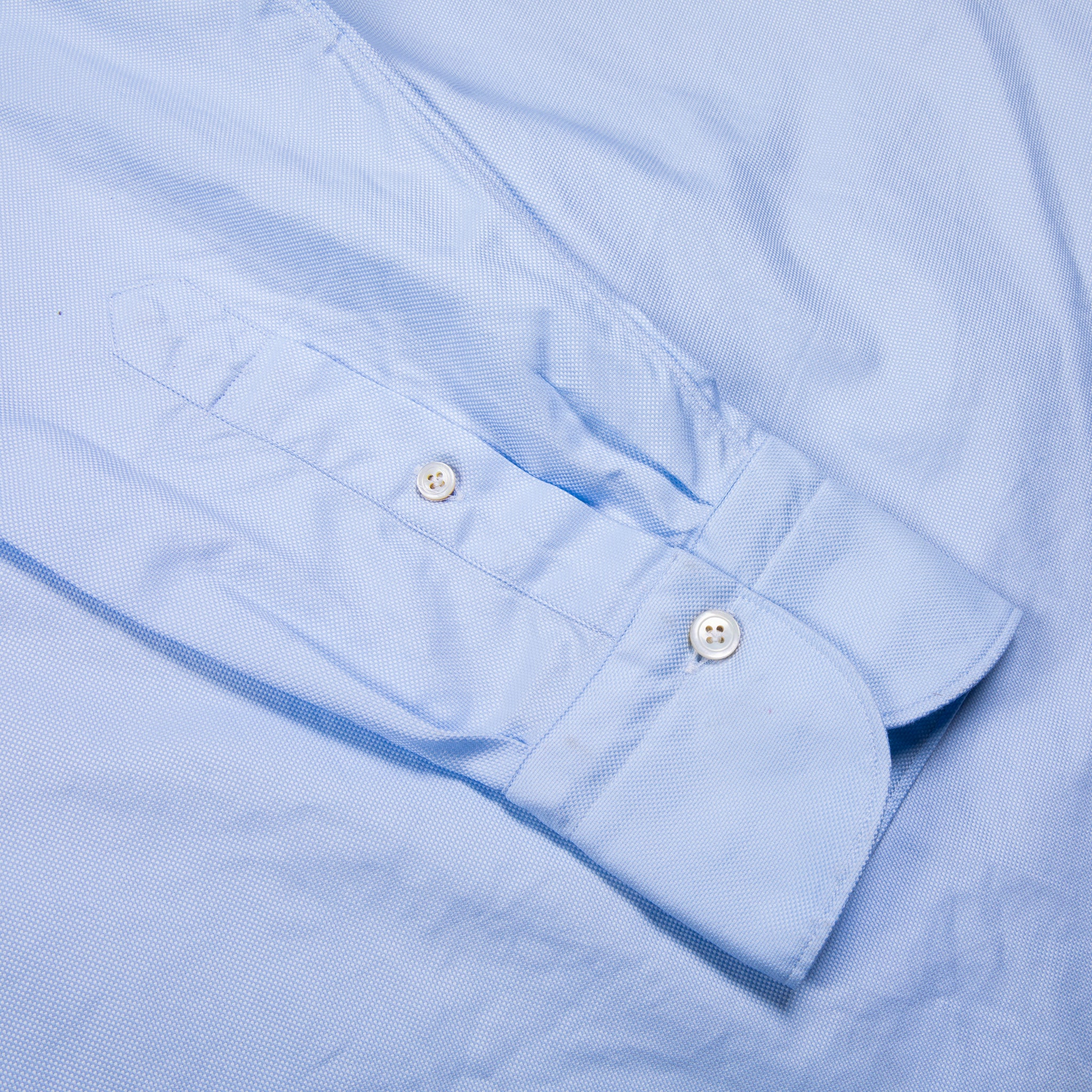 Finamore Gaeta Shirt Lucio Collar washed oxford celeste