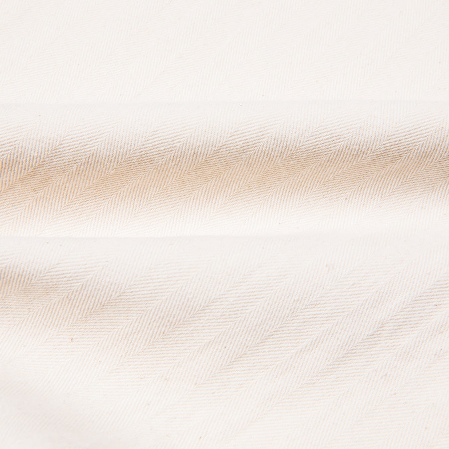 Caruso herringbone cotton pants ecru