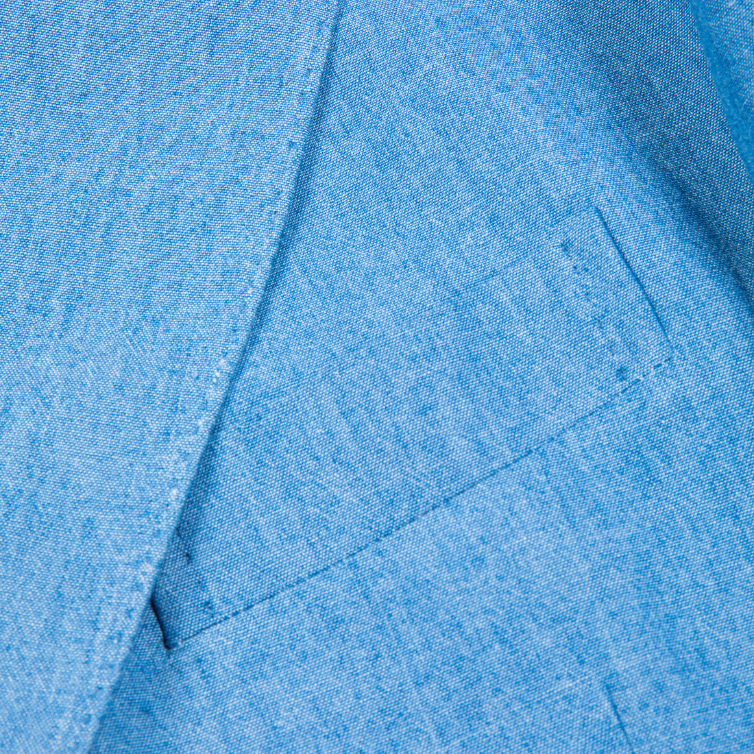 De Petrillo Camerelle Double Breasted Chambray Blazer